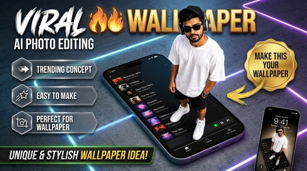 🔥 Viral AI Wallpaper Photo Editing 2026 | Create Your Own Stylish 3D Wallpaper! 📱✨