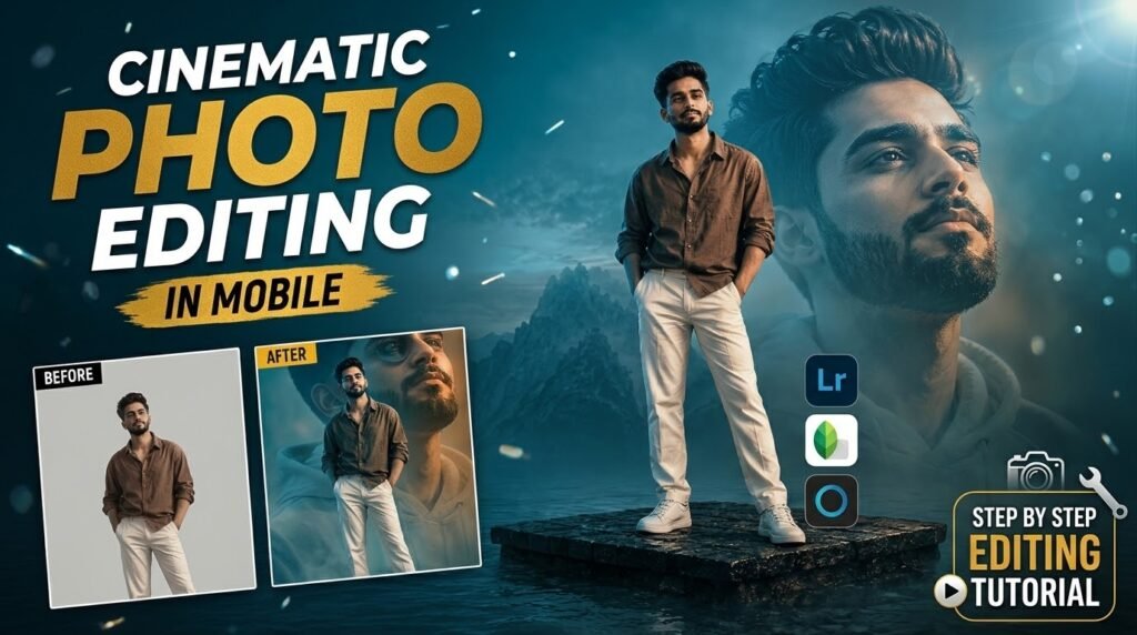 Cinematic Photo Editing in Mobile 🔥 | Lightroom + Snapseed + AI Editing Tutorial Step by Step