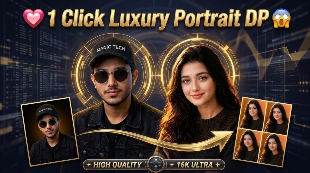🔥 1 Click Luxury Portrait DP AI Photo Editing 😱❤️ | Couple Portrait Editing | 16K Ultra HD Magic Tech
