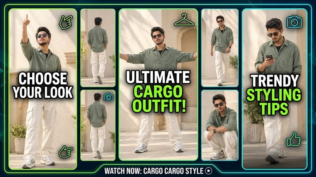 🔥 8 Stylish Outfit Ideas for Men | AI Fashion Photography Prompts | Urban Casual, Cargo & Traditional Look